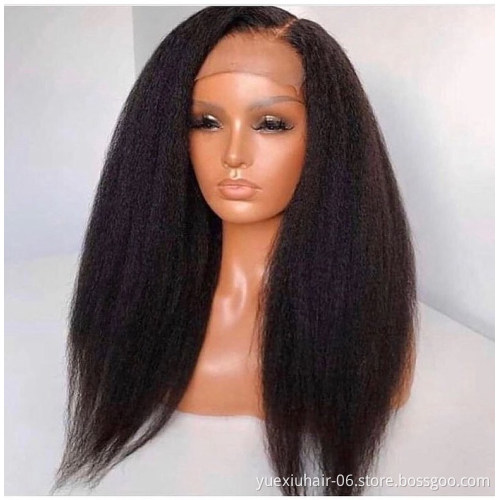 Kinky Straight Human Hair Bundles Natural Color Cuticle Aligned Indian Virgin Hair Extensions Yaki Bundle Deals Wholesale Vendor